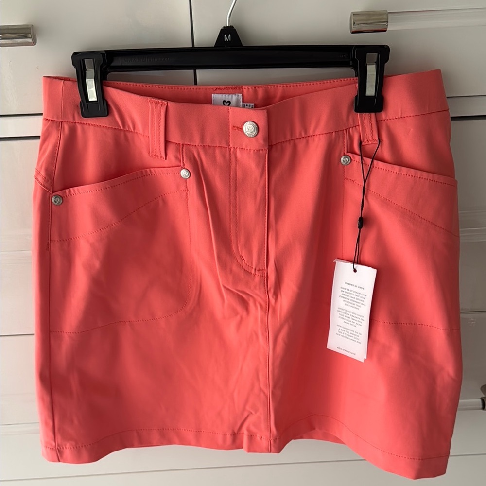 Daily Sports Vibrant Coral Golf Skirt/ Skort size 8 NEW!!